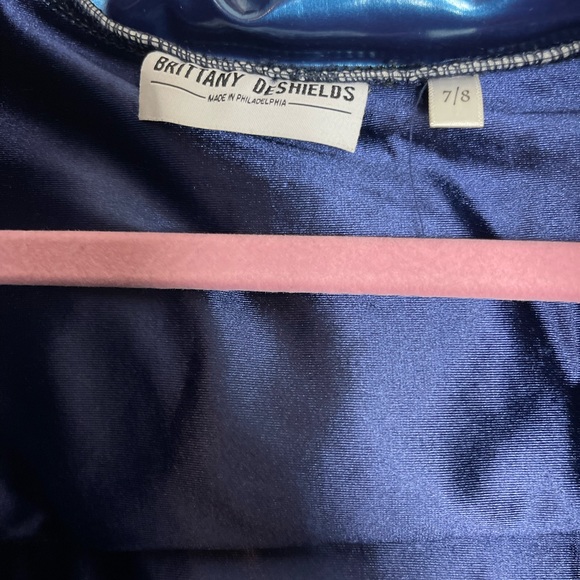 Brittany Deshields size 7 Blue metallic puffer coat - Picture 4 of 6